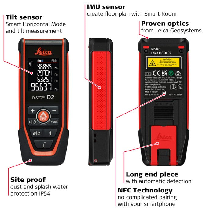 Avstandsmåler Leica Disto D2 - Gen 2