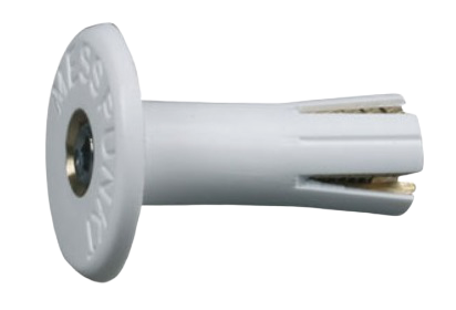 Wall bolt with M8, WHITE