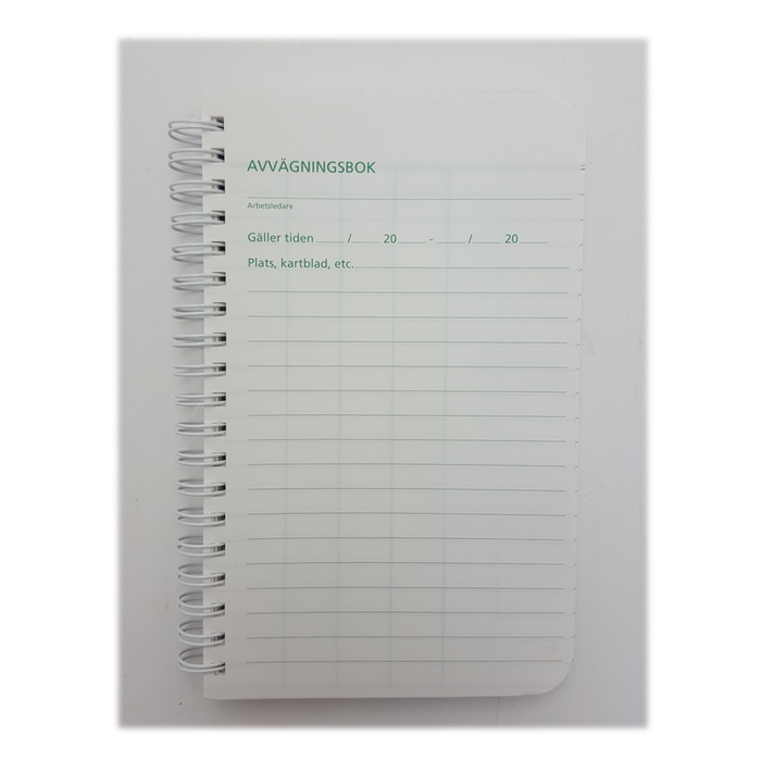 Avvägningsbok Spiralrygg