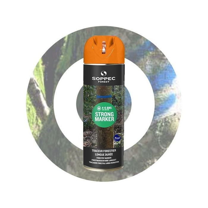 Strong Marker 12-pack, non-fluorescent forest paint with long durability