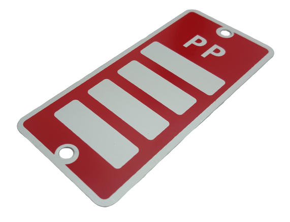 Distance sign PP aluminum — Geofix AB