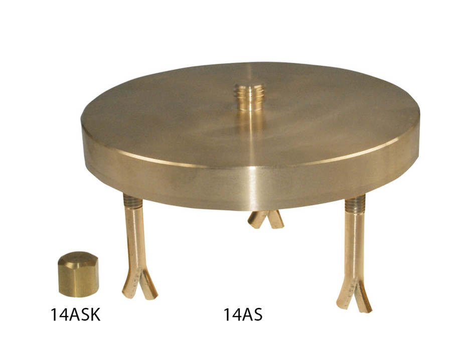 Tripod head / instrument plate in brass 5/8'' male