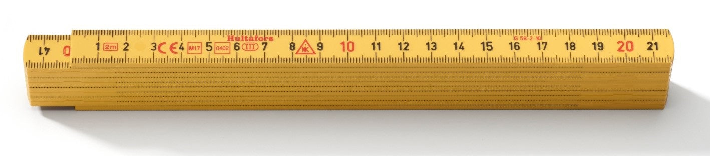 Hultafors Ruler 2m Fiberglass G59, 10-piece