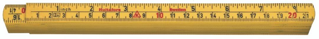 Hultafors Folding Ruler 2m Fiberglass G61, 10-piece