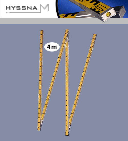 Geopole 4m, 4-part with bubble level