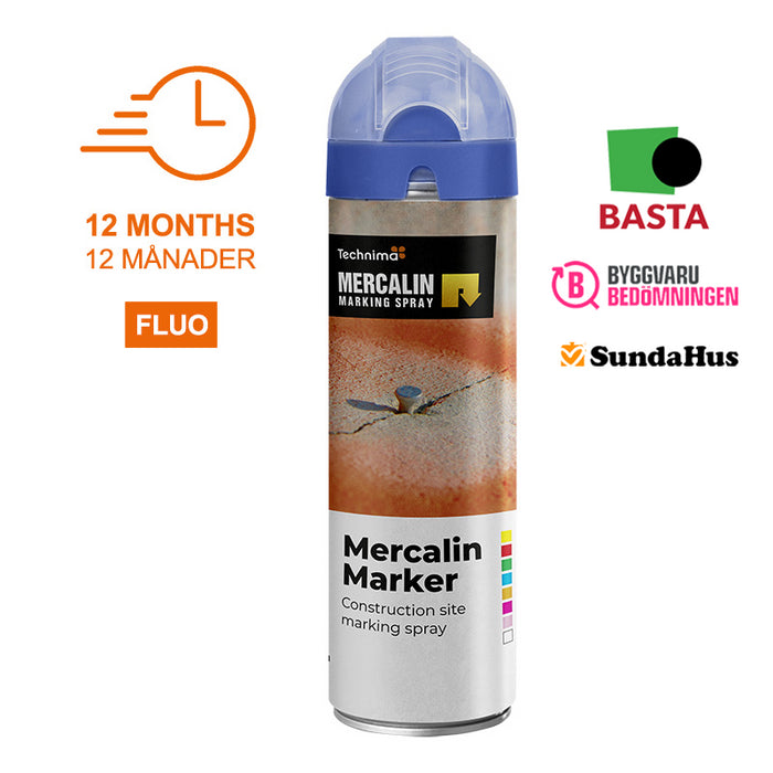 Mercalin Marker Fluo 12-pack - Blue