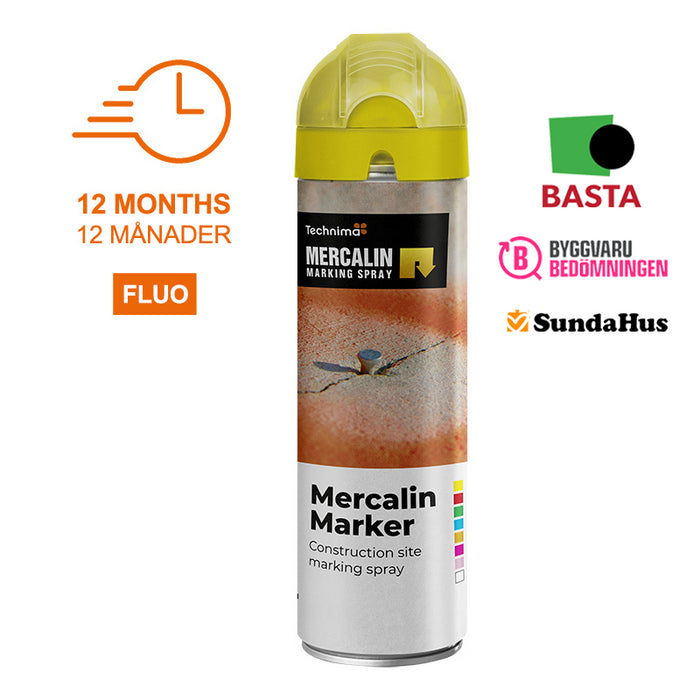 Mercalin Marker Fluo 12-pack - Yellow