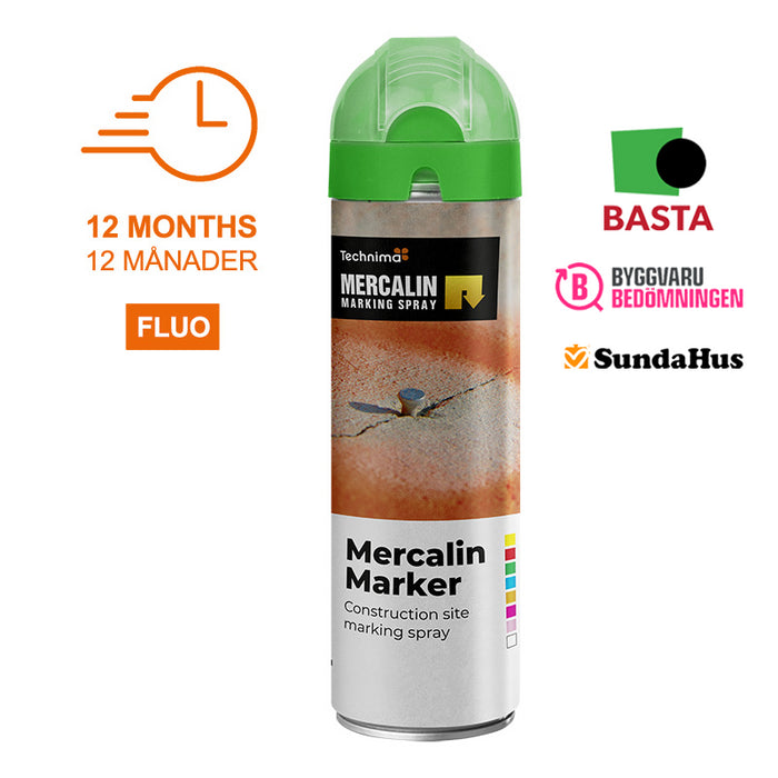 Mercalin Marker Fluo 12-pack - Green