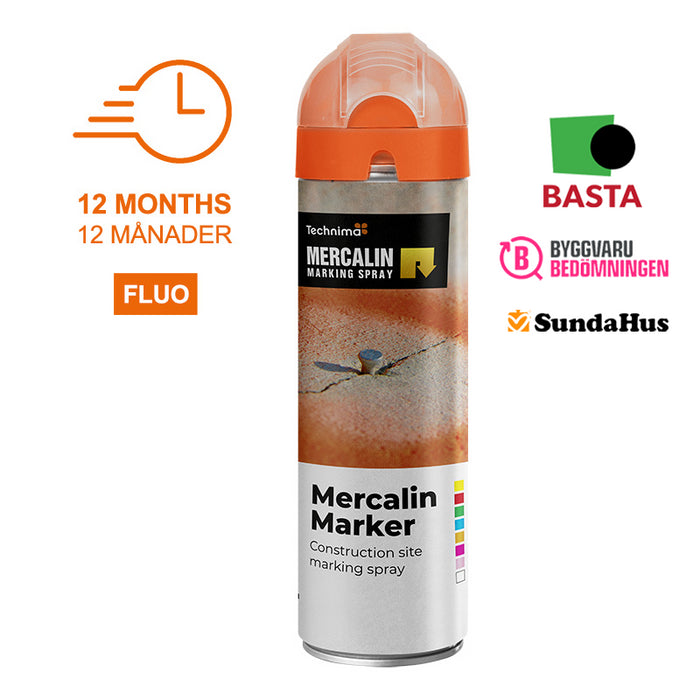 Mercalin Marker Fluo 12-pack - Oransj