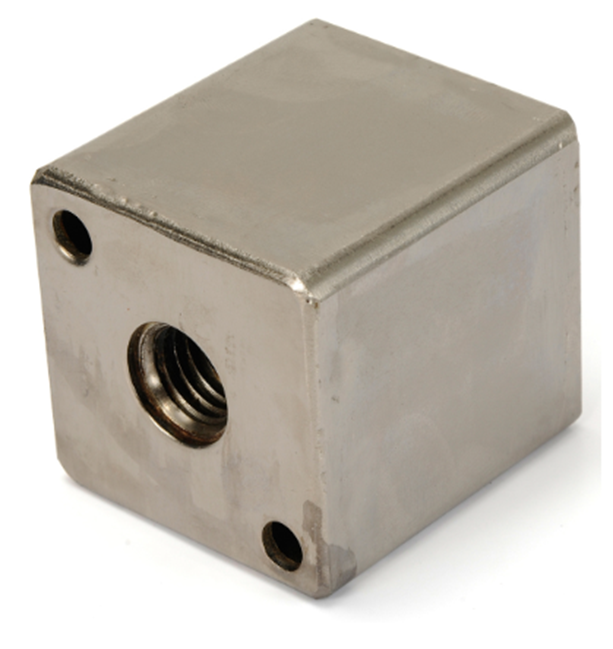 Metal cube with 5/8" thread